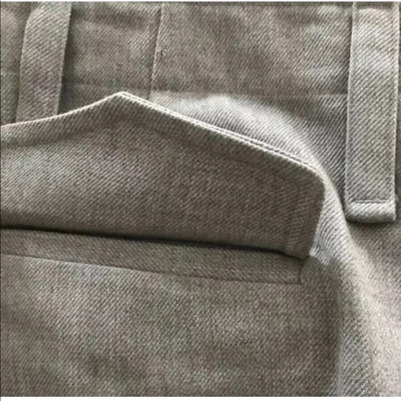 Burberry | High Rise Womens Size 52 Gray Wool Trousers Straight Leg - Picture 8 of 10